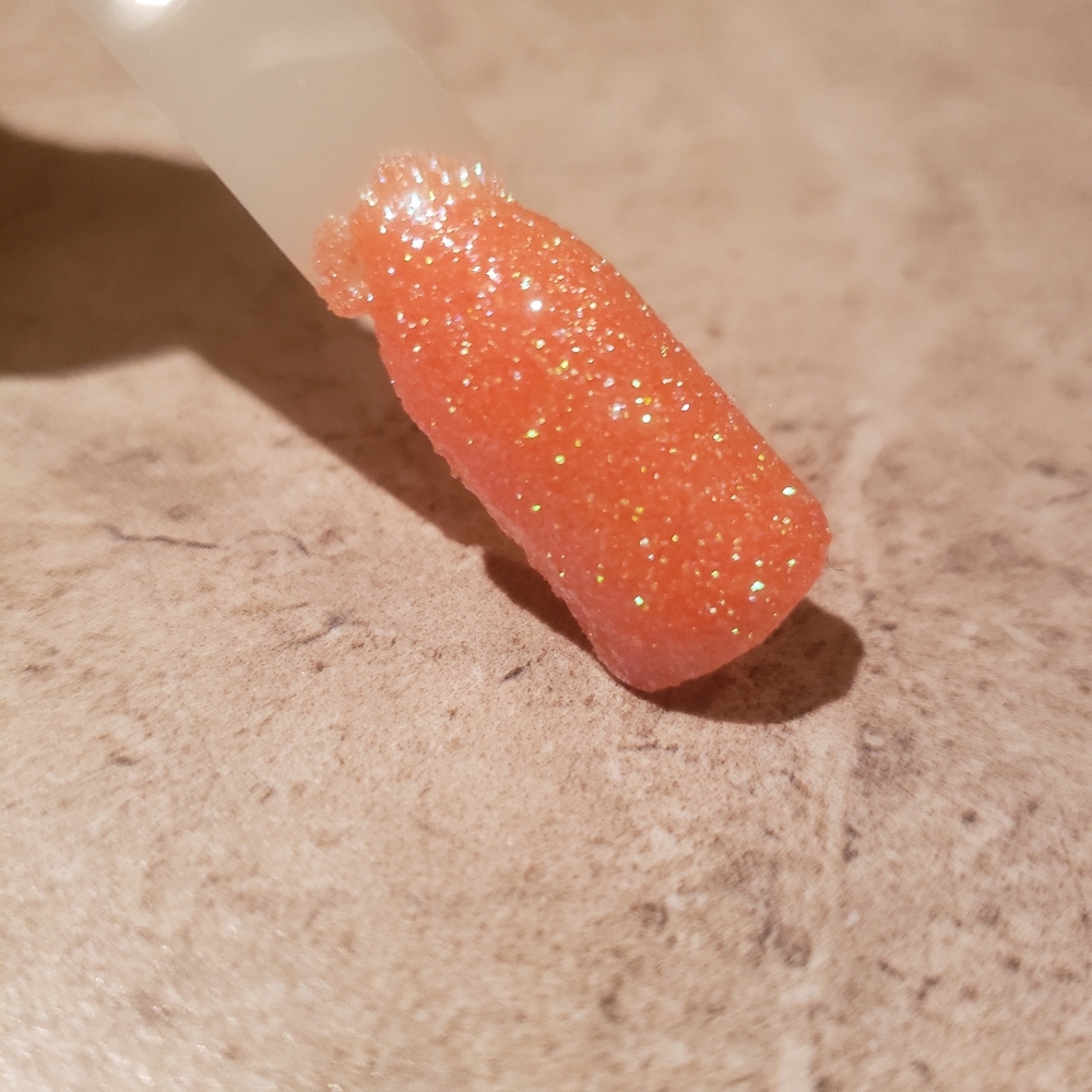 Orange neon Arylic and dip powder